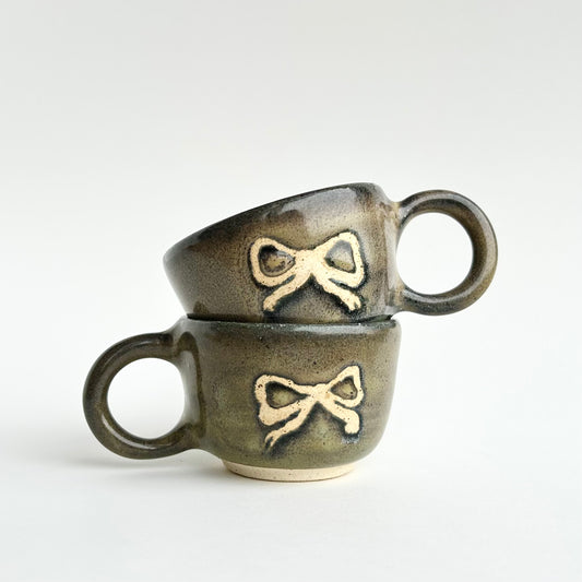 ( second ) black swamp twin bows espresso cups ( 2 pc. set )