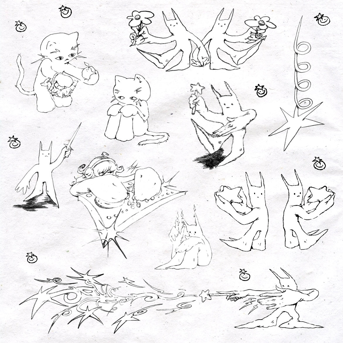 wizards sticker sheet (BLACK)