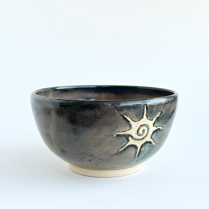 oil slick sun spiral bowl