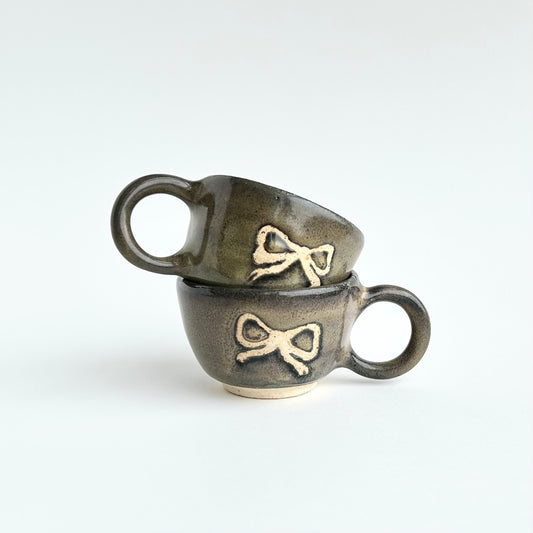 ( second ) black swamp twin bows espresso cups ( 2 pc. set )