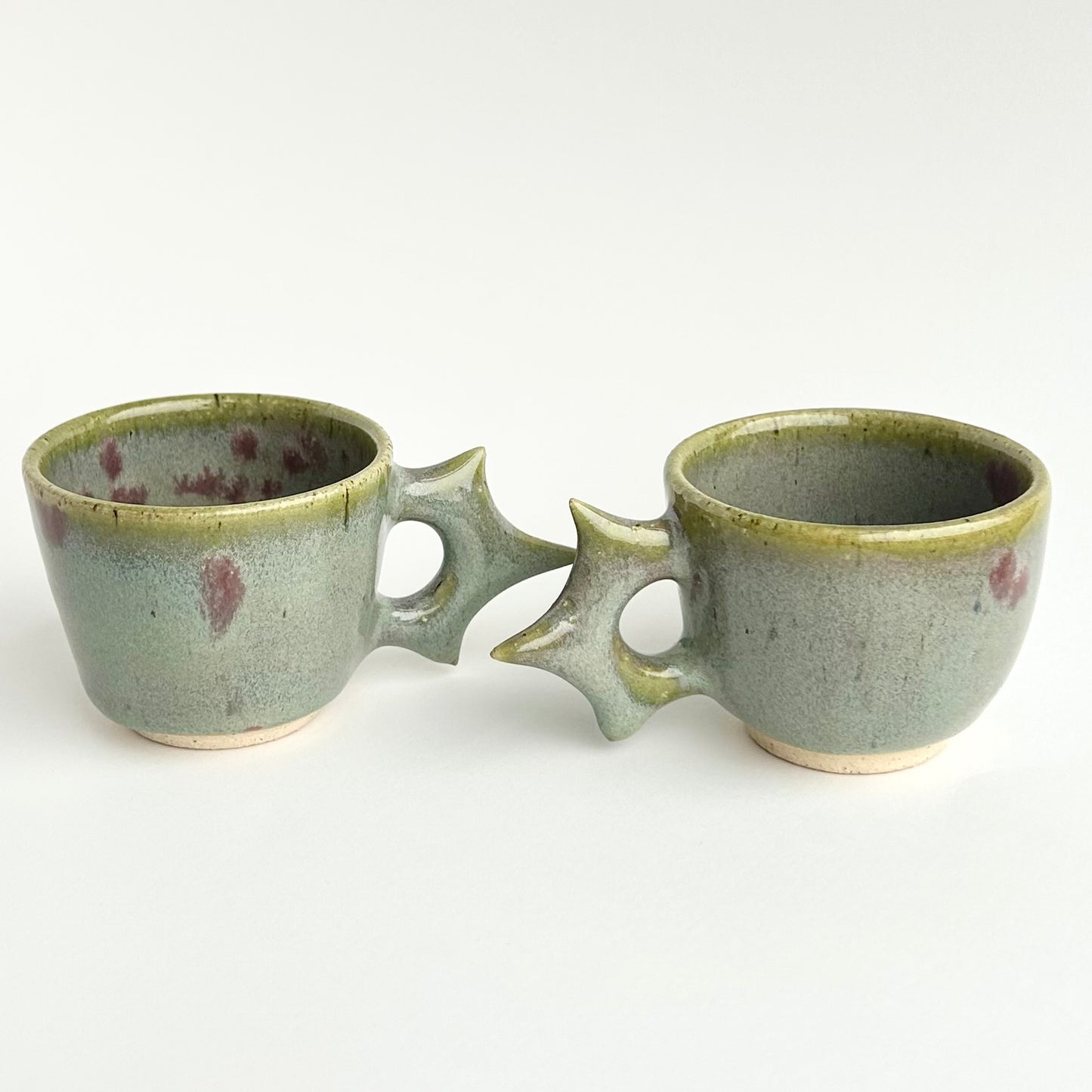 marine spore spike handle espresso cups ( 2 pc. set )