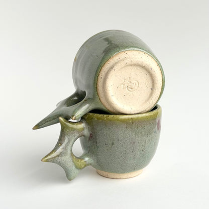 marine spore spike handle espresso cups ( 2 pc. set )