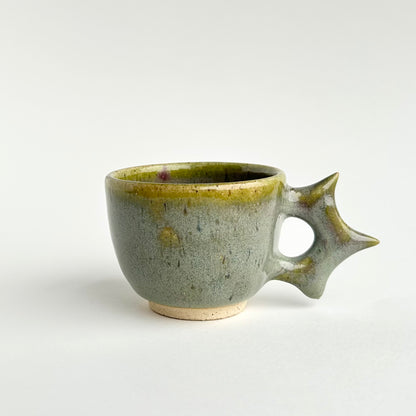 marine spore spike handle espresso cups ( 2 pc. set )