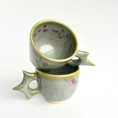 marine spore spike handle espresso cups ( 2 pc. set )