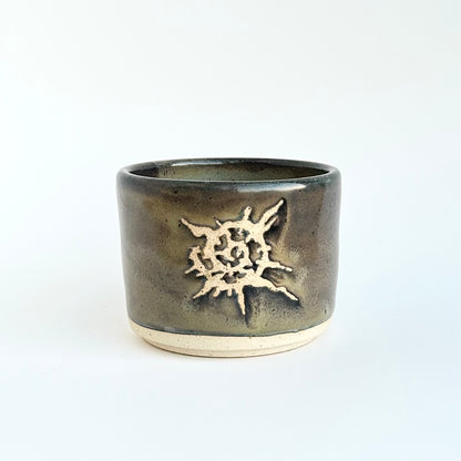shock spiral stoneware vessel