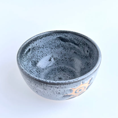 ( second ) black floe sun spiral bowl