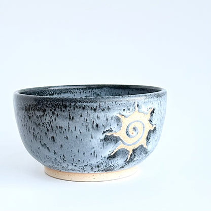 ( second ) black floe sun spiral bowl