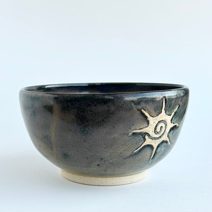 oil slick sun spiral bowl