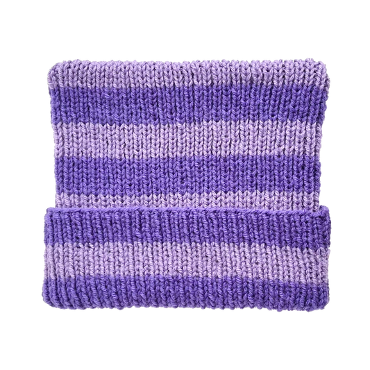 digi grape striped knit ear beanie