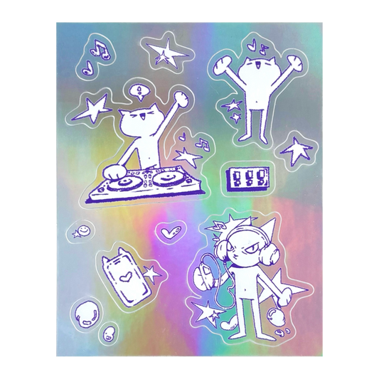 DJ KIT-3 HOLOGRAPHIC STICKER SHEET