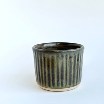 black + swamp green ridge mug