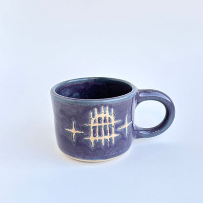 purple frost gate + stars mug