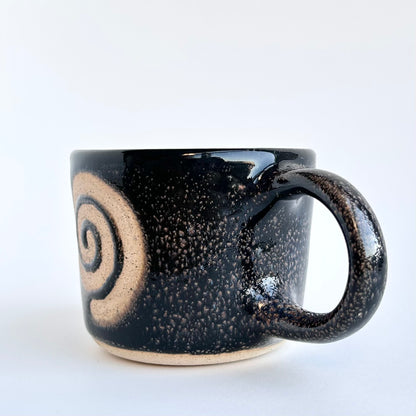 black spiral mug