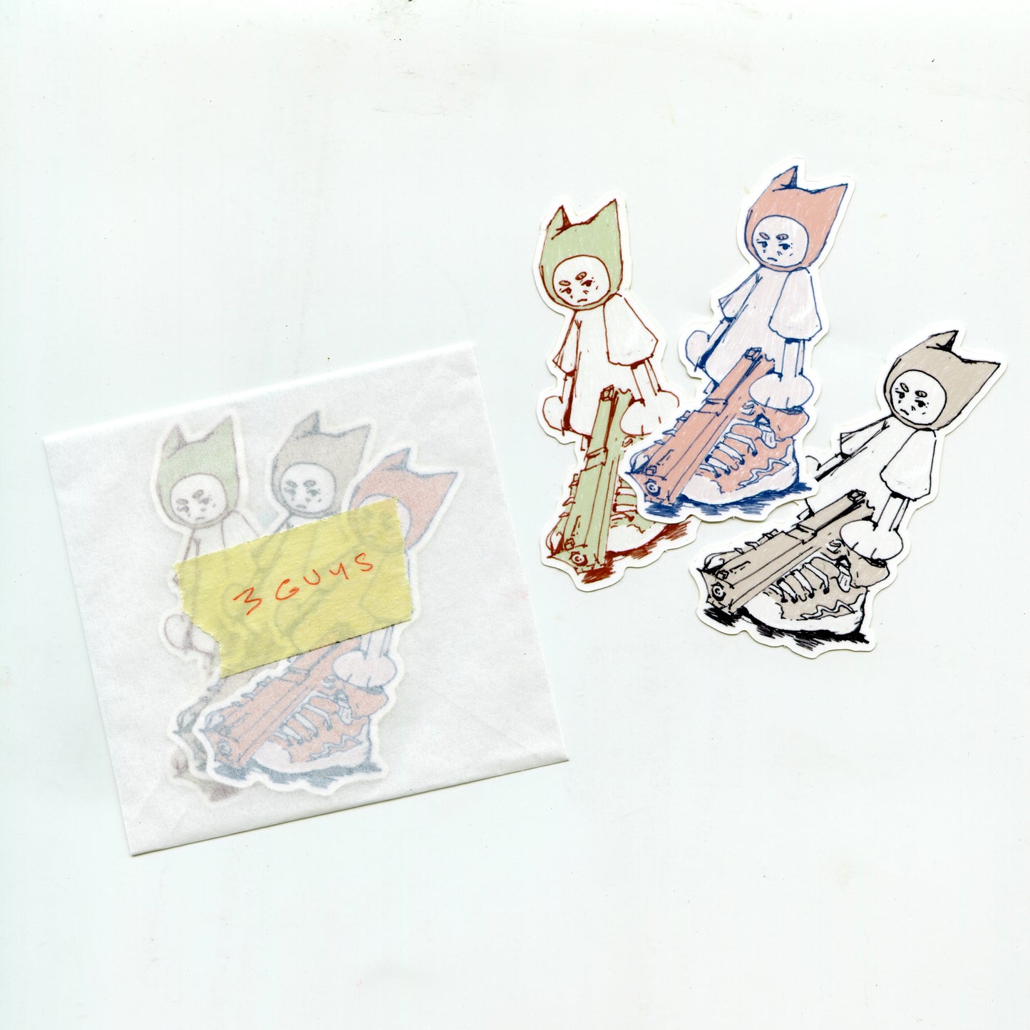 3 guys sticker pack