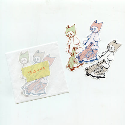 3 guys sticker pack